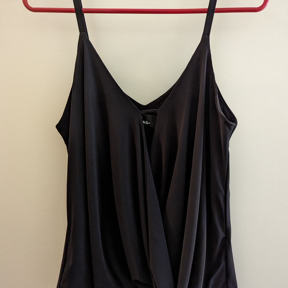 Lulu's Sleek Black Camisole Top